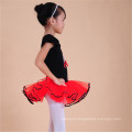 2015 wholesale babi girls stage wear black kid dance leotard tutu dress